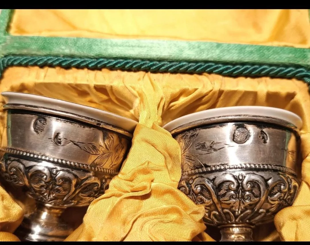 Osmanlı Tuğralı ve Sah Damgalı Gümüş Kahve Zarfı